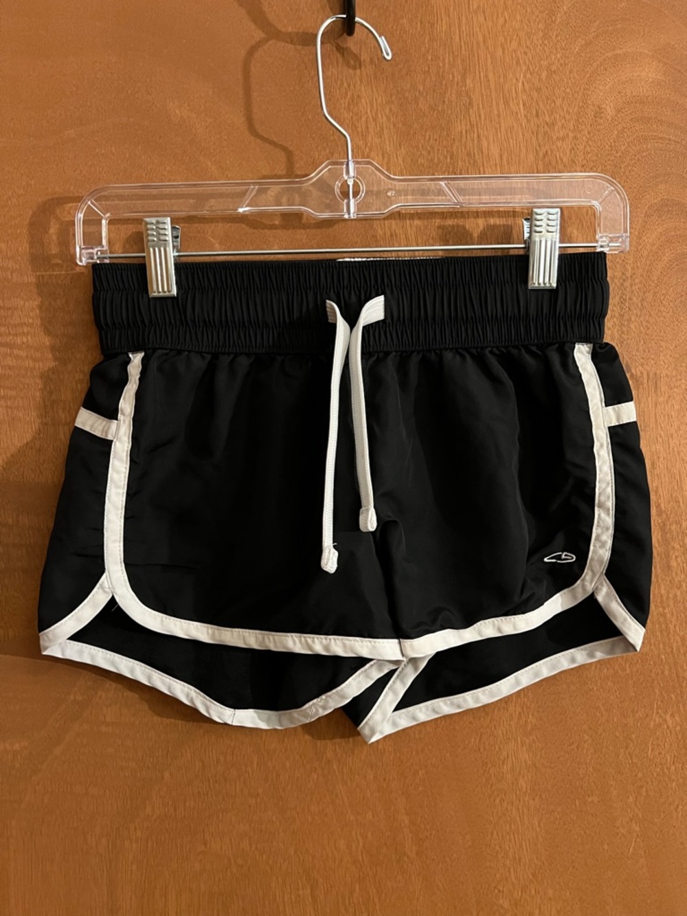 Champion Black Women's Athletic Shorts with White Trim